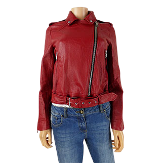 Veste rouge en simili cuir - femme - Zara - taille M - Très bon état sur Label Emmaüs